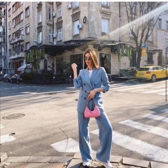 ZARA Double Breasted Oversized Blazer - Picture 5 of 10